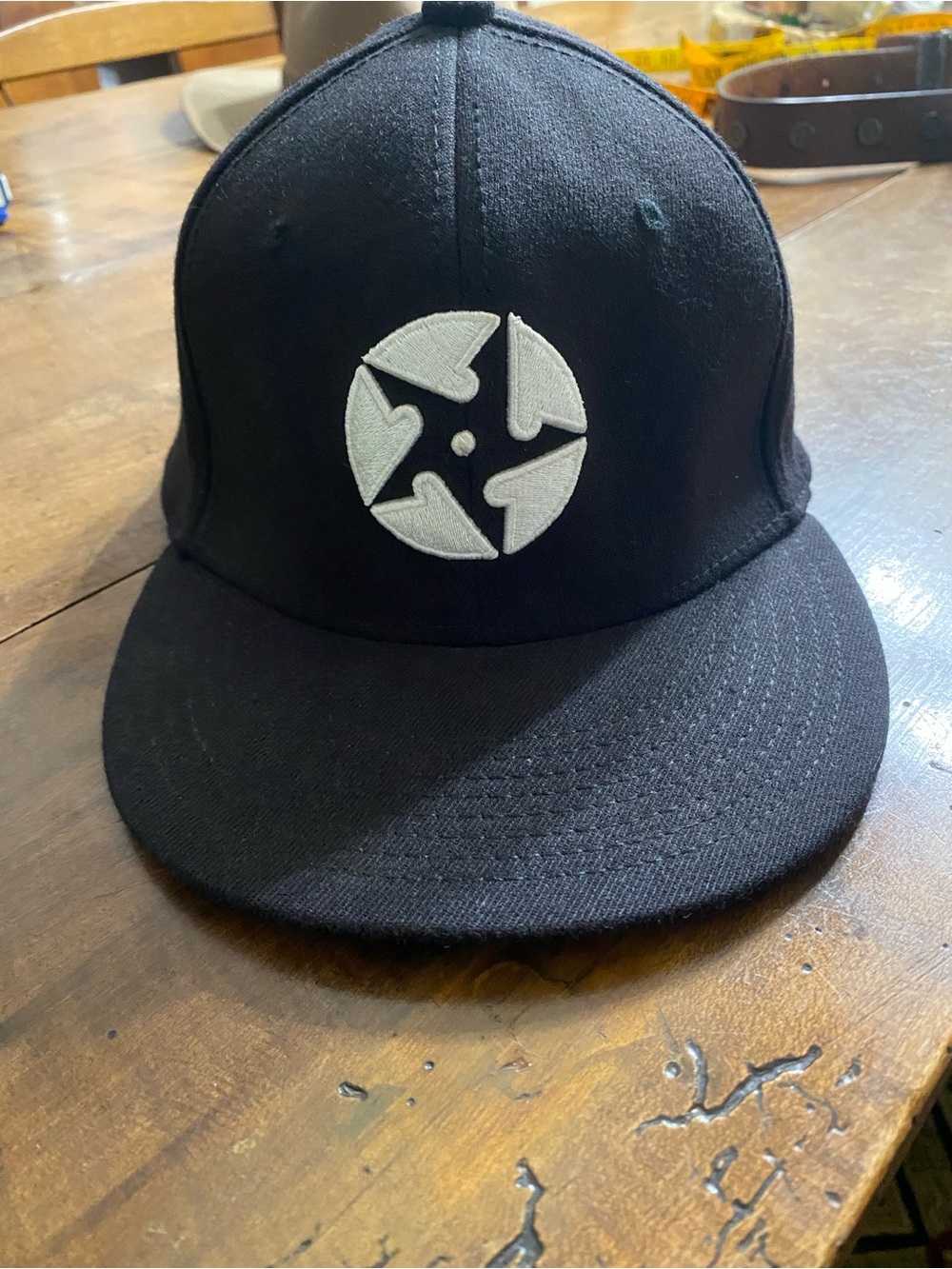 UGP BMX Under Ground Products Black Hat with White Embroidered Logo BMX Flex